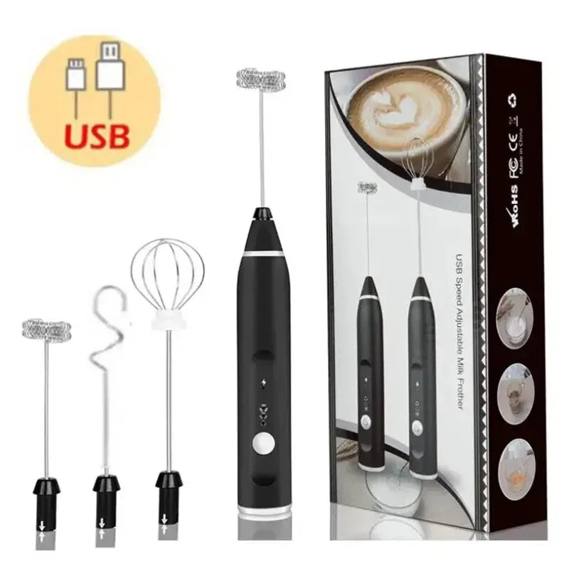 Portable Electric Milk Frothers Handheld Blender USBMini Coffee Maker Whisk