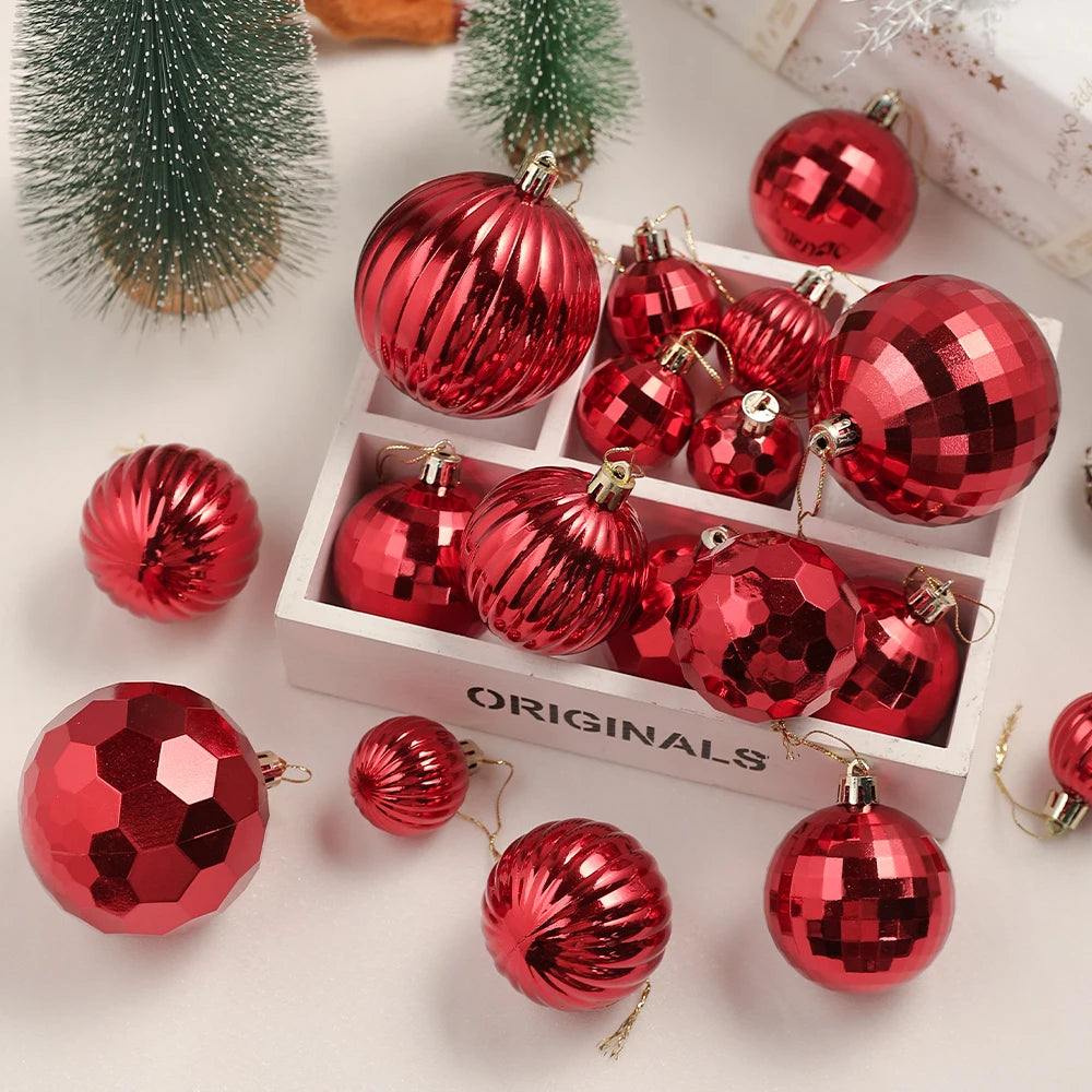 30Pcs Christmas Balls 4-8CM Hanging Ball Christmas Tree Pendant Ornaments for Home Party Decor 2026 New Year Navidad Accessories
