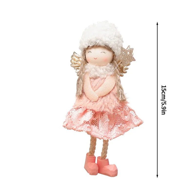 Christmas Decoration 2025 Christmas Tree Angel Hanging Pendants Hanging Ornaments Cute Angel Xmas Supplies Navidad Decor