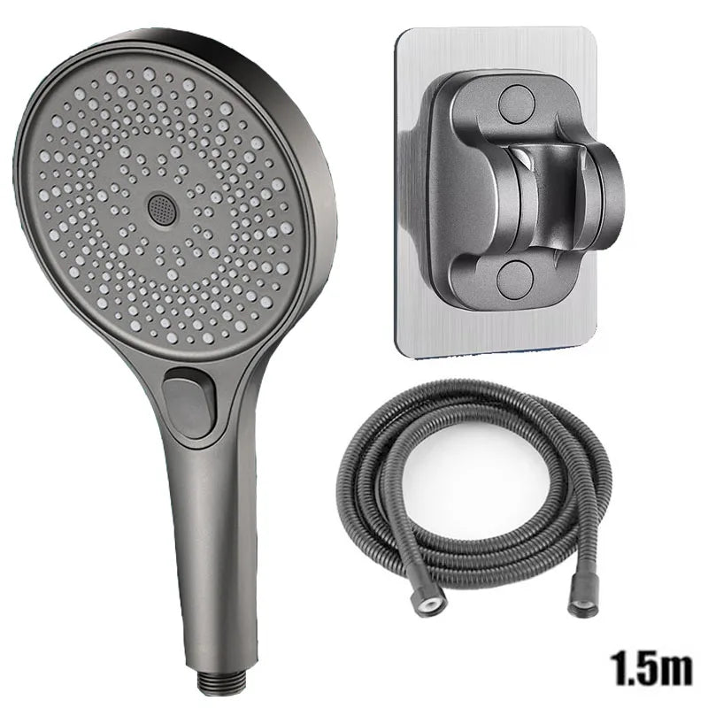 Large screen shower head 3-speed mode portable shower accessories bathroom supplies shower knob complete set