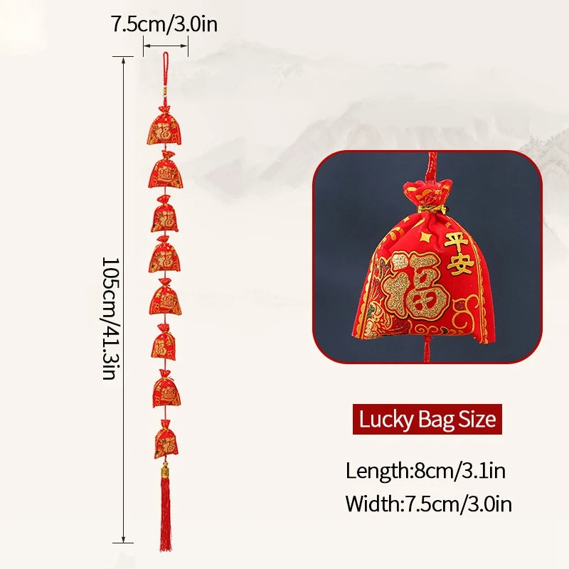 Chinese New Year 2025 Decorations Chinese Spring Festival Hanging Pendant Door Wall Ornament Traditional Chinese Room Decoration