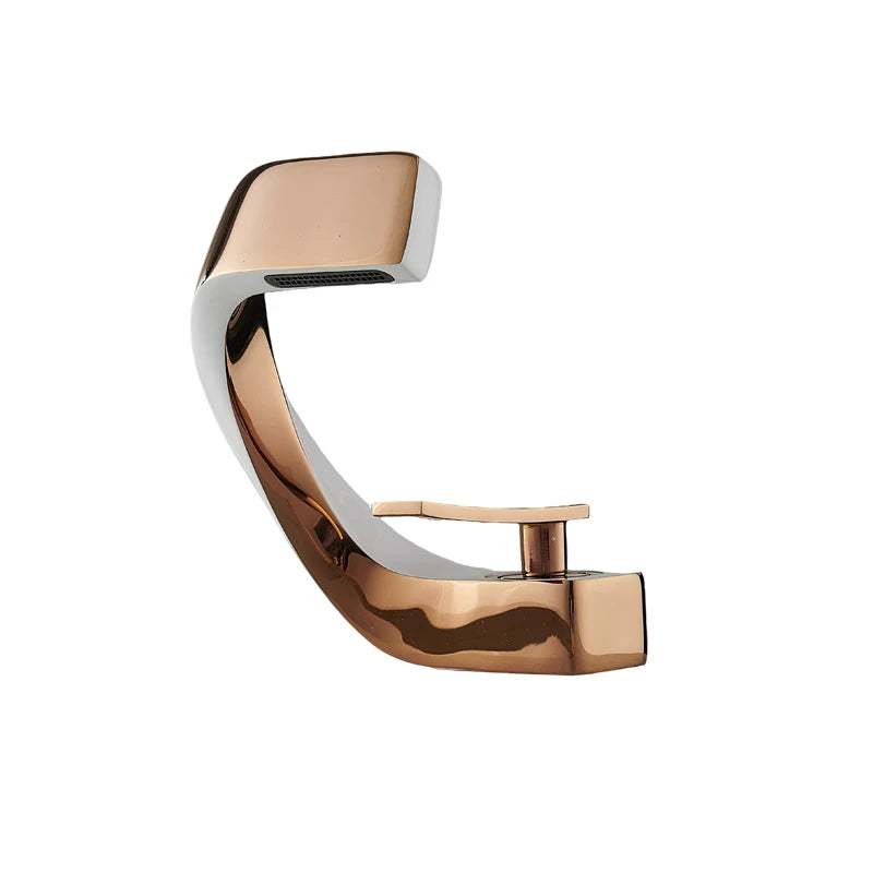 Single Handle Single Hole Fashion Wash Basin Sink Faucet Hot and Cold Bathroom Faucet Deck-mounted Faucet