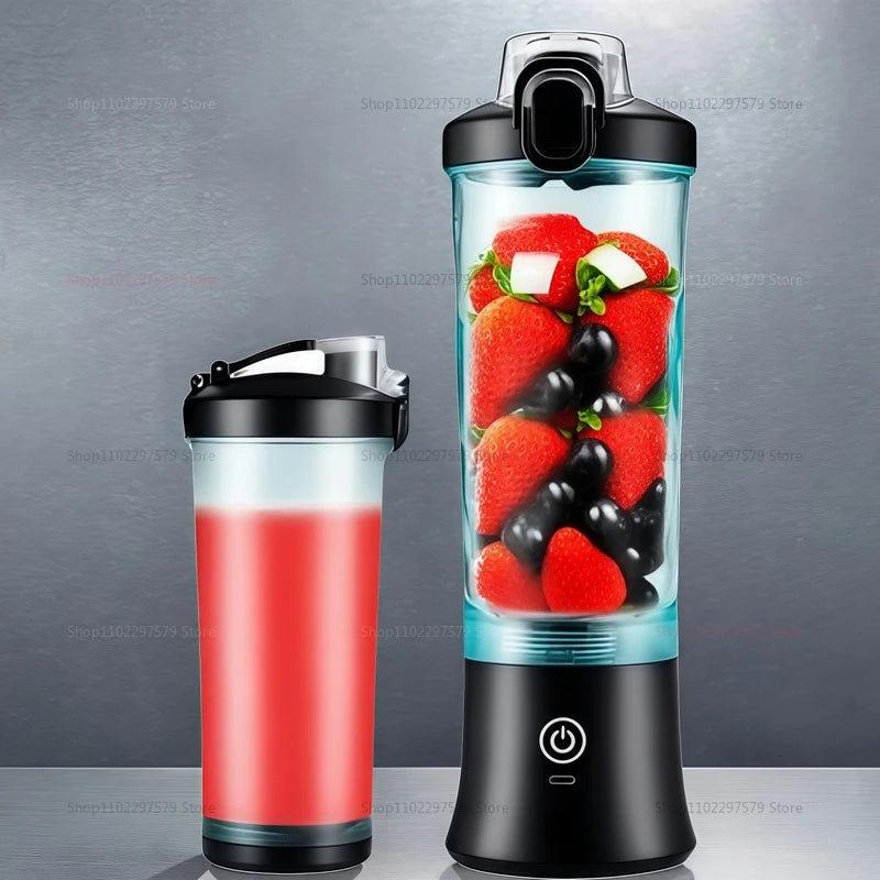 Portable Mixer Machine Electric Juicer 600ML  Fruit Mixer2000mAh USB Rechargeable Smoothie Mini Blender Multifunction Juicer