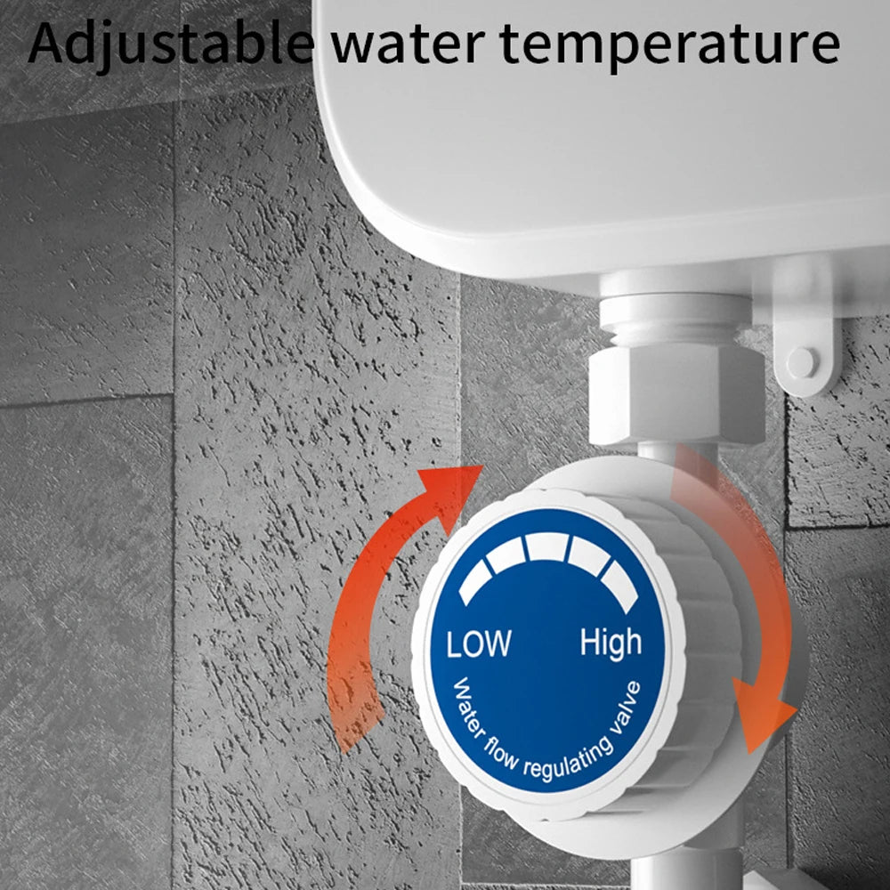 Bathroom Instant Water Heaters LCD Digital Display Thermostatic Shower Water Heating Device Waterproof 304 Stainless Steel Tank