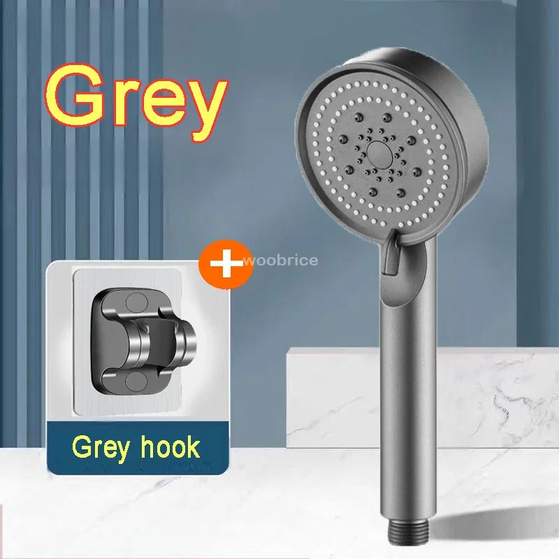 Bathroom Sink Faucet Head of A Shower High Pressure 5 Modes Adjustable with Hose Water Saving One-Key Stop Bathroom Accessories