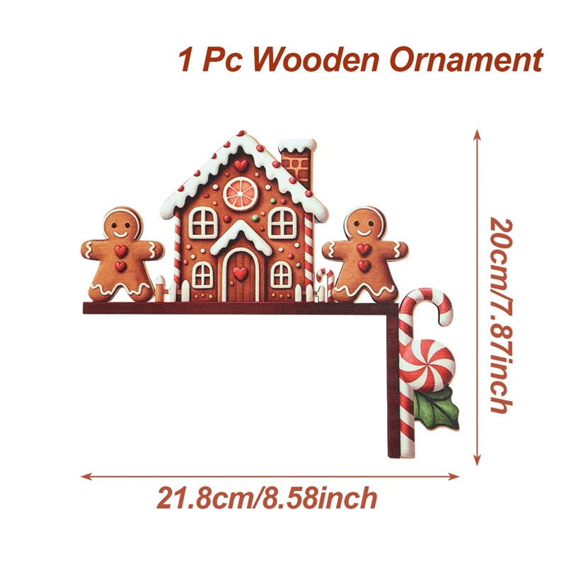 Christmas Wooden Ornament Christmas Party Decoration 2025 Xmas Santa Claus Snowman Pendants Navidad Natal New Year Gift 2026