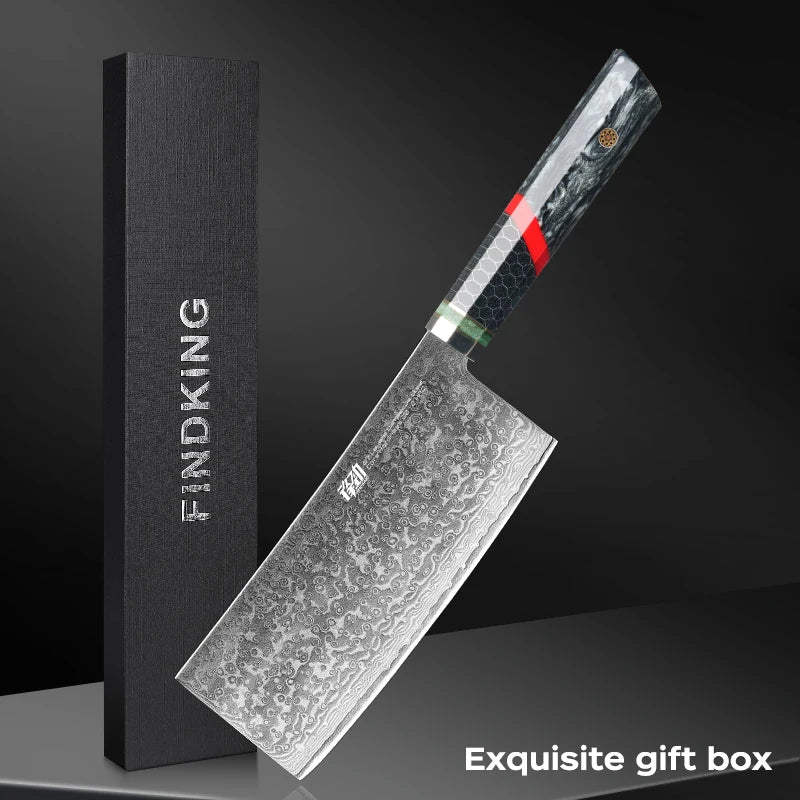 FINDKING 6.5 inch Cleaver Knife  Damascus Steel