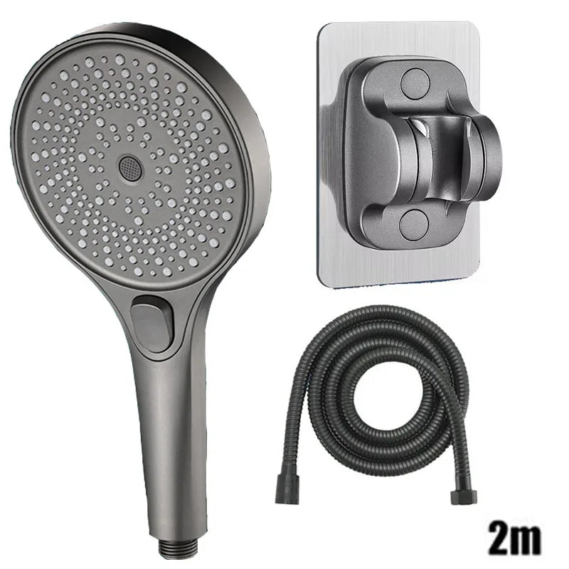 Large screen shower head 3-speed mode portable shower accessories bathroom supplies shower knob complete set