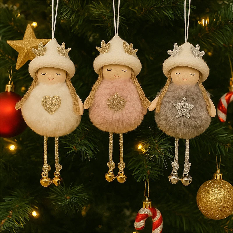Christmas Decoration 2025 Christmas Tree Angel Hanging Pendants Hanging Ornaments Cute Angel Xmas Supplies Navidad Decor