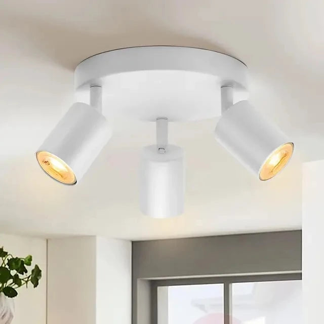 Modern GU10 LED Study Ceiling Lights Kitchen Fixtures Dining Room Background Decoration Lampshade Adjustable Stairs Aisle Lamp