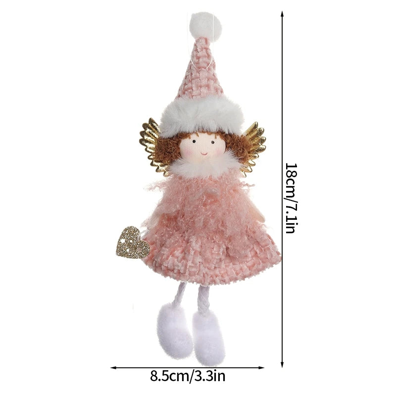 Christmas Decoration 2025 Christmas Tree Angel Hanging Pendants Hanging Ornaments Cute Angel Xmas Supplies Navidad Decor
