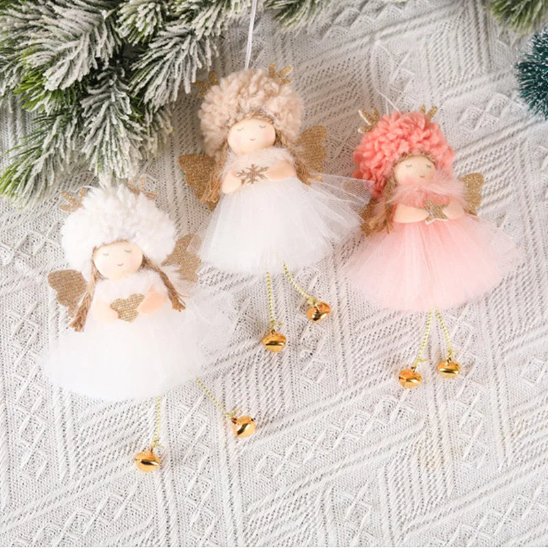 Christmas Decoration 2025 Christmas Tree Angel Hanging Pendants Hanging Ornaments Cute Angel Xmas Supplies Navidad Decor