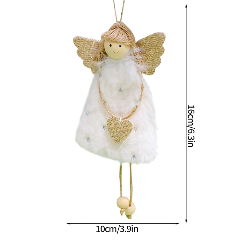 Christmas Decoration 2025 Christmas Tree Angel Hanging Pendants Hanging Ornaments Cute Angel Xmas Supplies Navidad Decor
