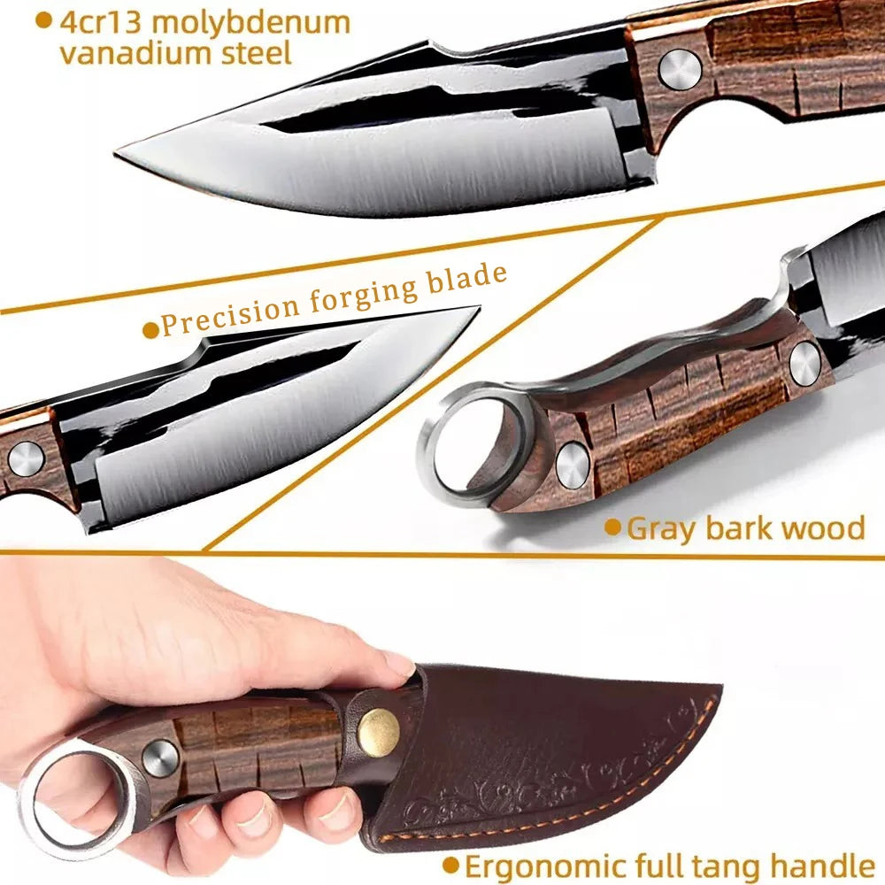 3pcs Multipurpose Knife Set, Outdoor Bone Removal Special Knife, Stainless Steel