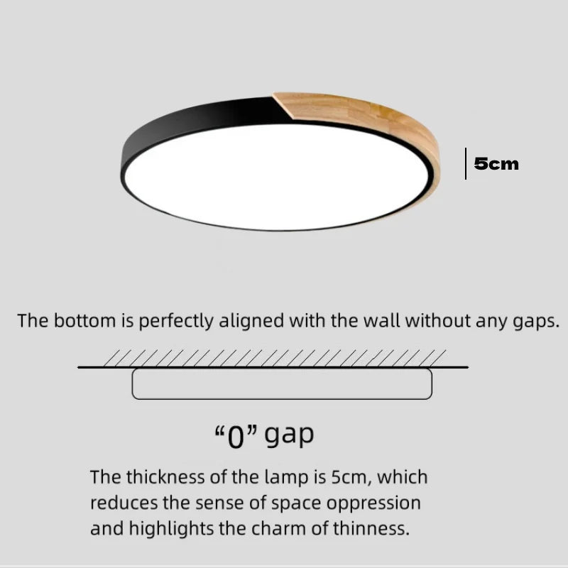 Nordic LED Ceiling Light Wooden Macaroon Circular Ceiling Lamp Modern Simple  Bedroom Balcony Study Home Decor Lighting