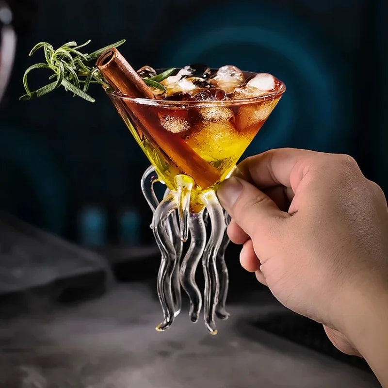 Creative Cocktail Personalized Glass Pufferfish Octopus Tall Cup Bar Swan Bird Wine Glass Wedding Party Birthday Gift