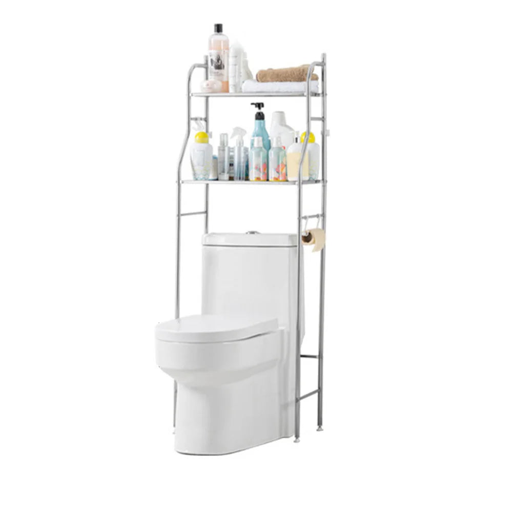 Over Toilet Storage Shelf,2/3-Tier Freestanding Over The Toilet Storage,Metal Bathroom Shelves with Paper Holder and Removable