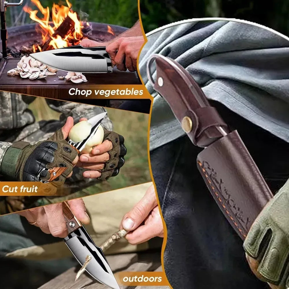 3pcs Multipurpose Knife Set, Outdoor Bone Removal Special Knife, Stainless Steel