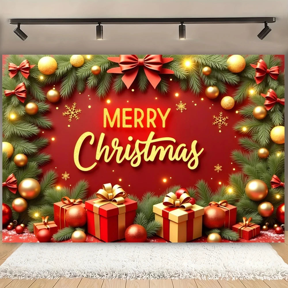 Merry Christmas Decorative Background Arched Xmas Tree Winter 2025 Christmas Indoor Photography Backdrop Photo Studio Props