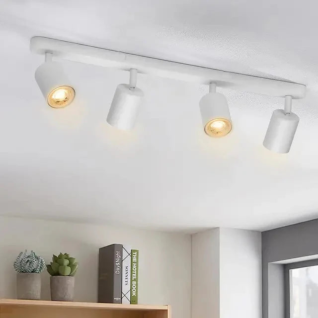 Modern GU10 LED Study Ceiling Lights Kitchen Fixtures Dining Room Background Decoration Lampshade Adjustable Stairs Aisle Lamp