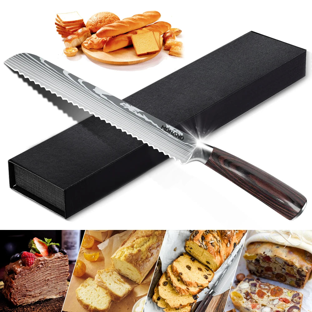 Kitchen Bread Knife Serrated Design