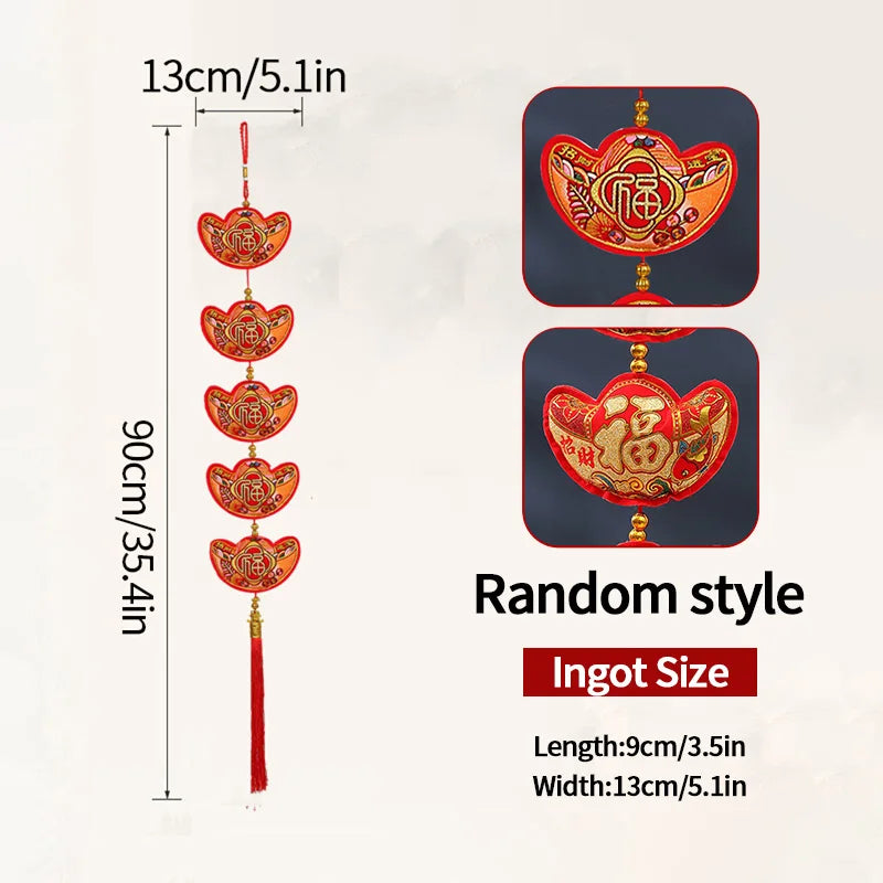 Chinese New Year 2025 Decorations Chinese Spring Festival Hanging Pendant Door Wall Ornament Traditional Chinese Room Decoration