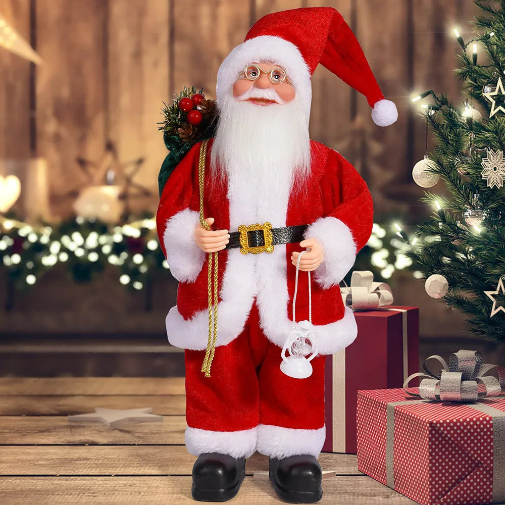 32cm Christmas 12 Inches Santa Claus Standing Posture Doll Festival Party Santa Claus Decoration Ornament