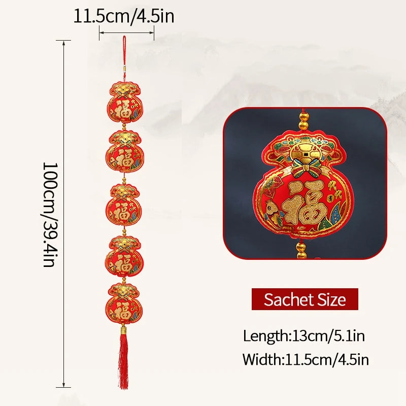 Chinese New Year 2025 Decorations Chinese Spring Festival Hanging Pendant Door Wall Ornament Traditional Chinese Room Decoration
