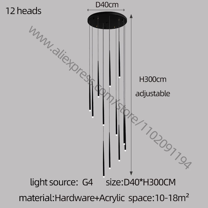 Modern Dining Room Chandelier Minimalist Design Living Room Kitchen Bedroom Light Study Cafe Led Bar Staircase Chandelier