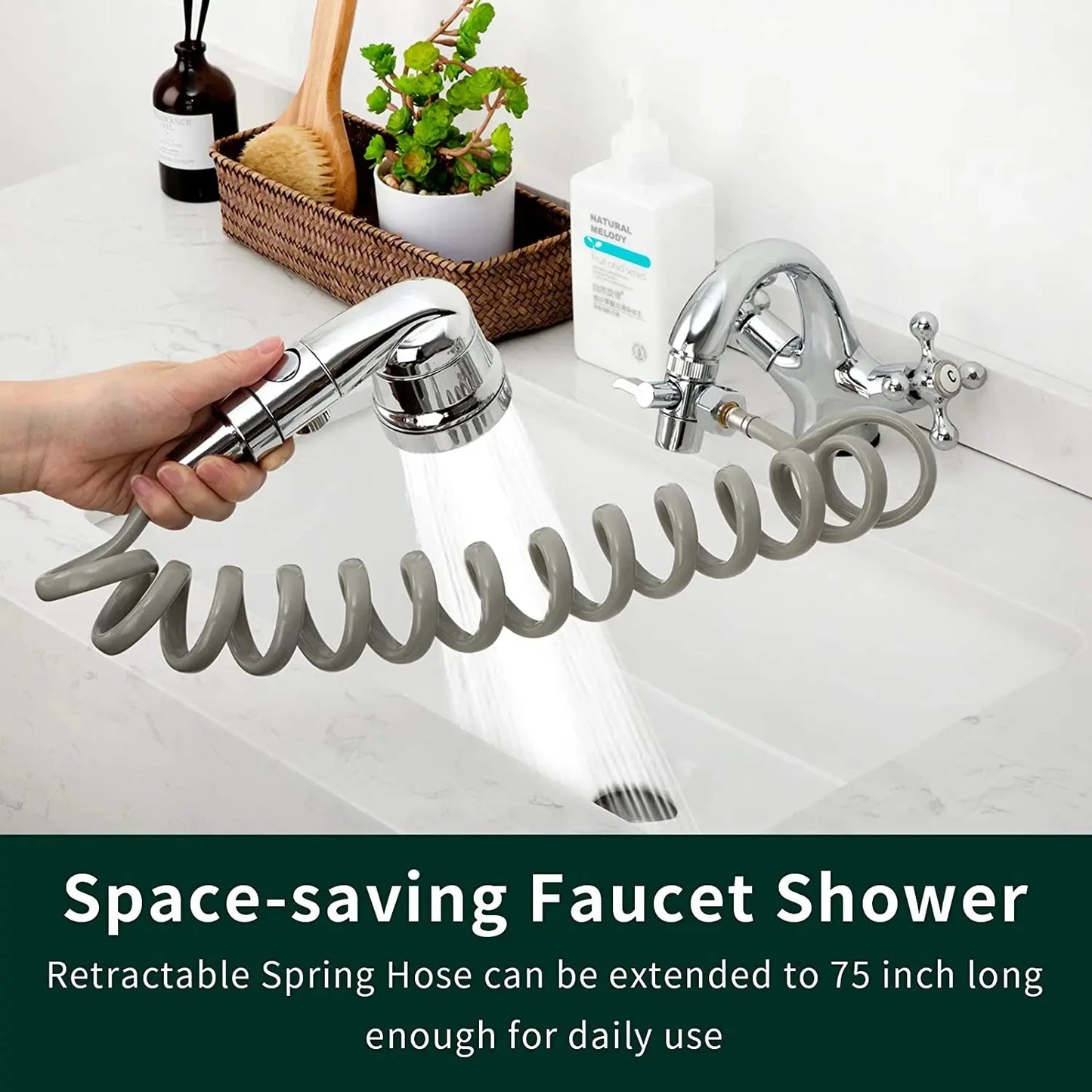 3 Mode Bidet Faucet External Shower Head Bathroom Kitchen Basin Tap Adapter Splitter Set Water Diversion Shower for Beauty Salon