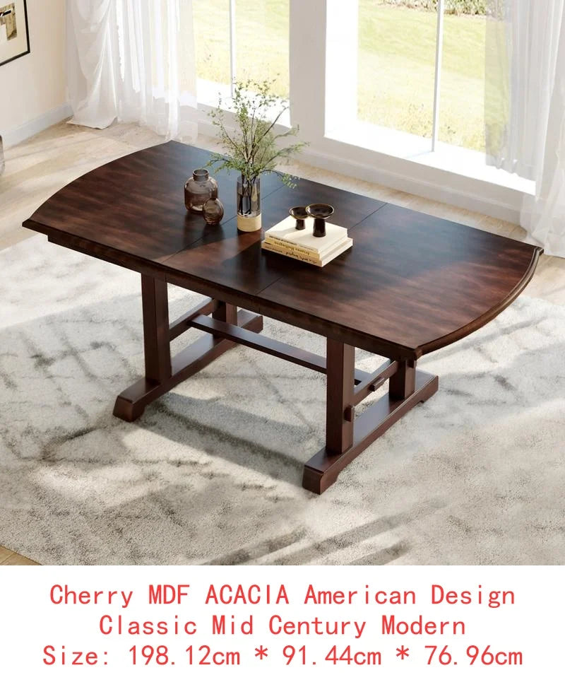 6-Piece Dining Set, Extendable 60-78 inch Wooden Table with Leaf, 4 Upholstered Chairs & Bench for 6, Kitchen Dining Table Set,