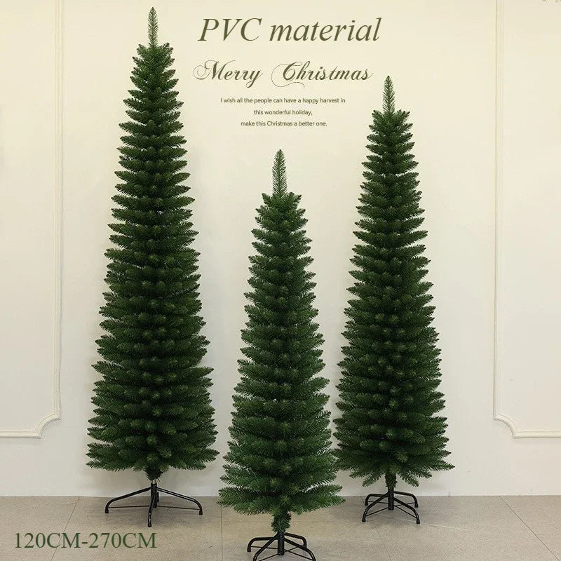 Artificial Christmas Tree 120CM-270CM Large PVC Pencil Christmas Tree Hotel Shopping Mall Christmas Atmosphere Decoration