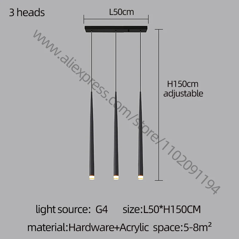 Modern Dining Room Chandelier Minimalist Design Living Room Kitchen Bedroom Light Study Cafe Led Bar Staircase Chandelier