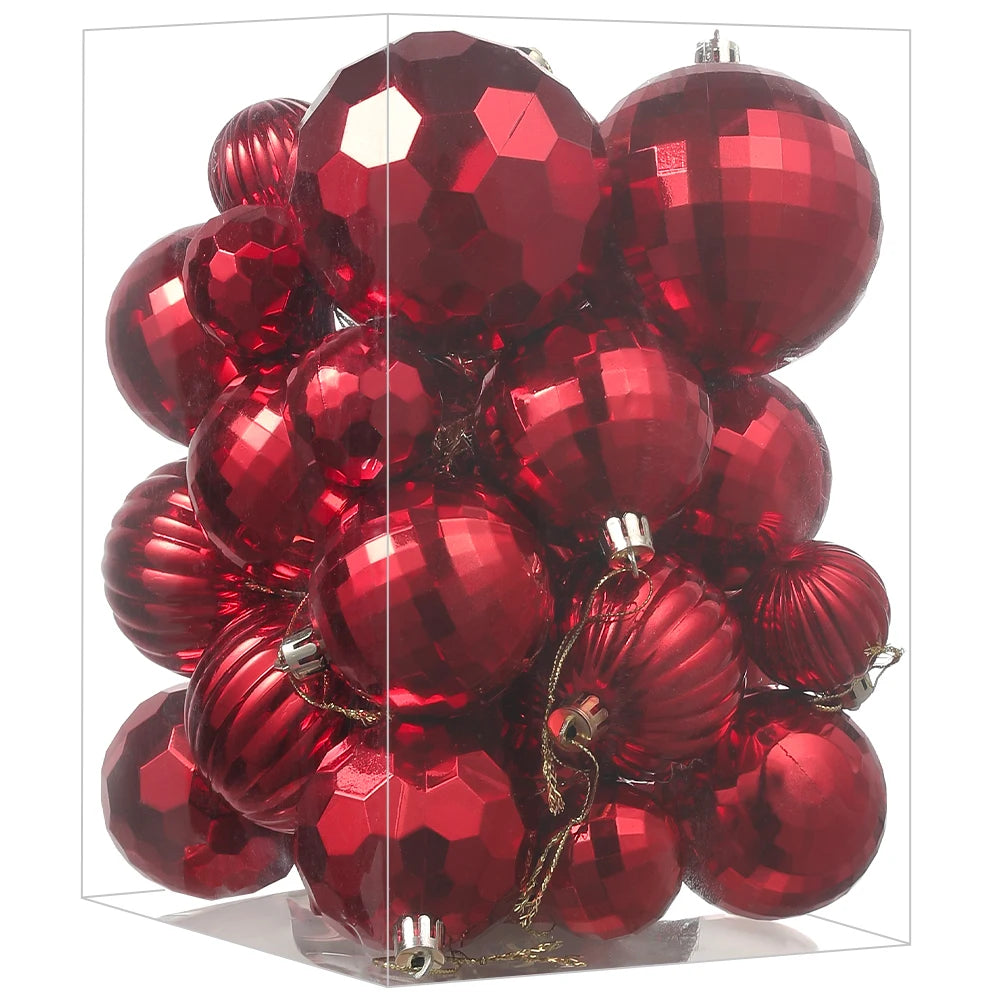 30Pcs Christmas Balls 4-8CM Hanging Ball Christmas Tree Pendant Ornaments for Home Party Decor 2026 New Year Navidad Accessories