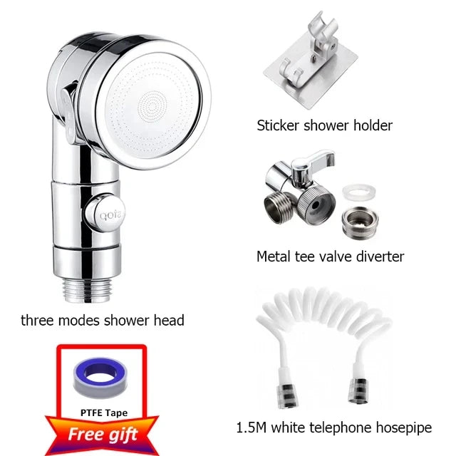3 Mode Bidet Faucet External Shower Head Bathroom Kitchen Basin Tap Adapter Splitter Set Water Diversion Shower for Beauty Salon
