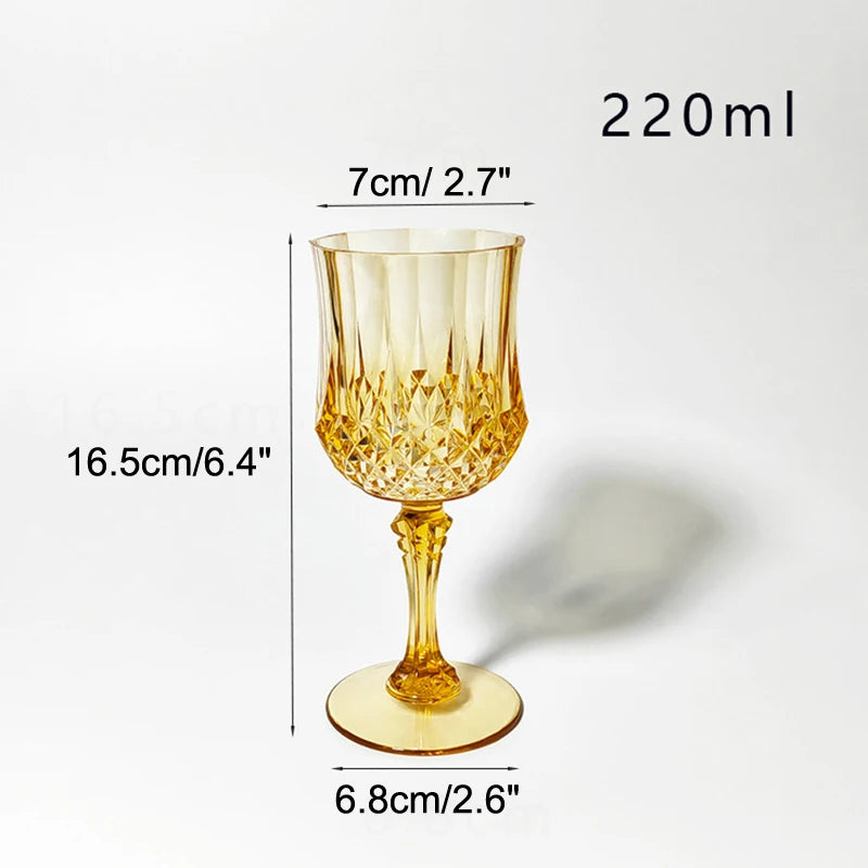 1Pcs Plastic Champagne Flutes Acrylic Champagne Glasses Wine Cups