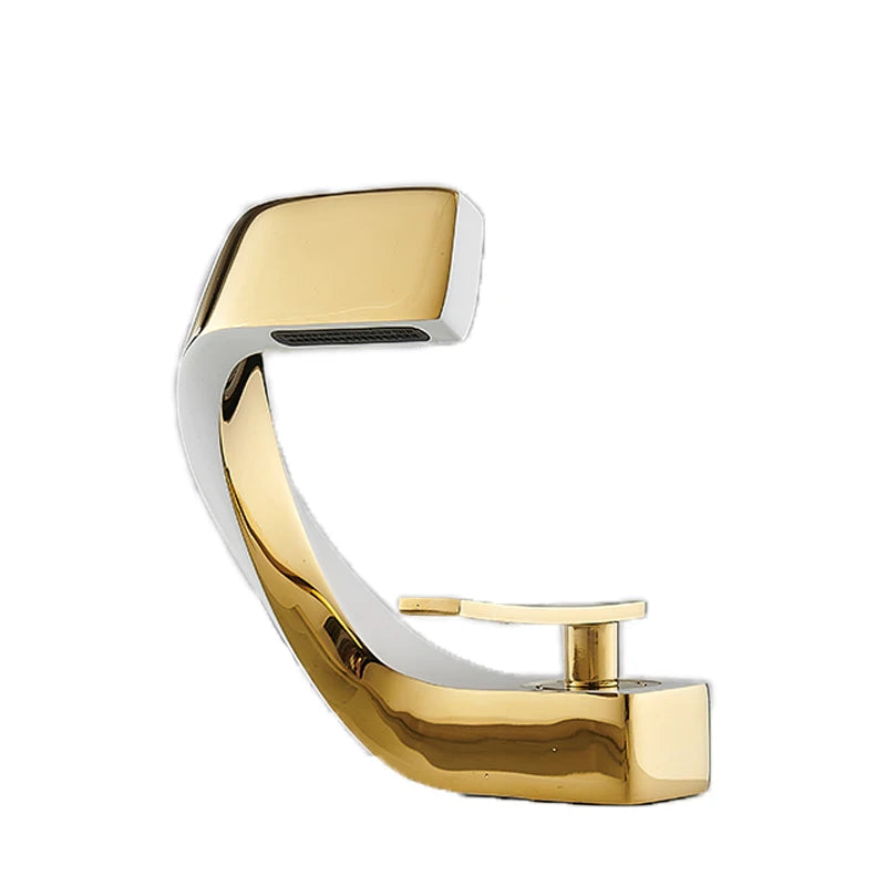 Single Handle Single Hole Fashion Wash Basin Sink Faucet Hot and Cold Bathroom Faucet Deck-mounted Faucet