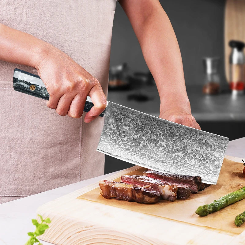 FINDKING 6.5 inch Cleaver Knife  Damascus Steel