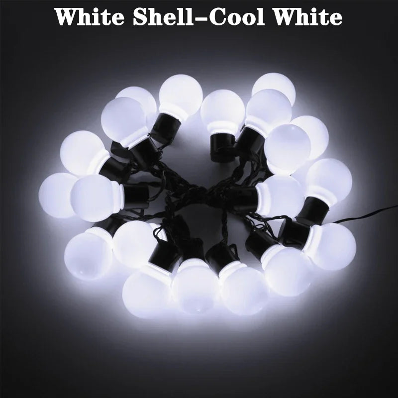 G50 Bulbs Ambient Light Led Fairy String Lights Outdoor Solar Light Wedding Party Xmas Home Garden Decoration