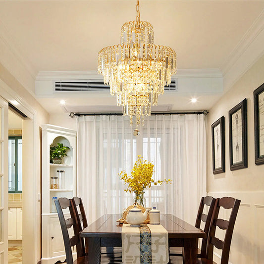 Luxury Crystal Chandelier Modern Ceiling Light Lamp Pendant Fixture Lighting Elegant Lighting Lamp E14 Decor