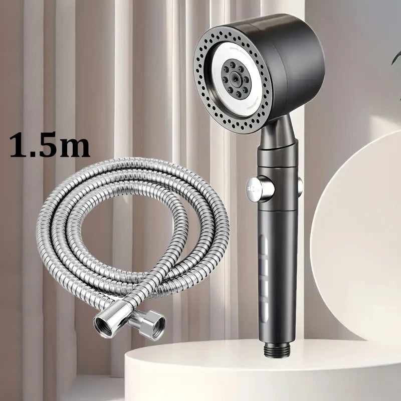 New High Pressure Water Saving Filter Shower Head 5 Modes Handheld Shower Head
