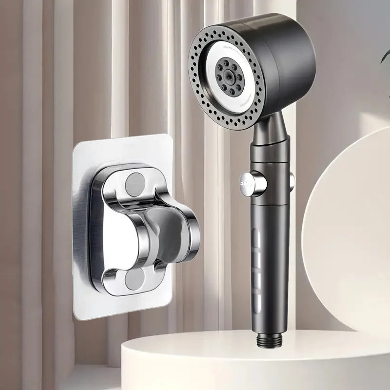 New High Pressure Water Saving Filter Shower Head 5 Modes Handheld Shower Head