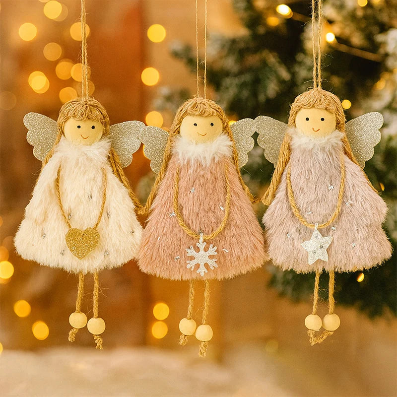 Christmas Decoration 2025 Christmas Tree Angel Hanging Pendants Hanging Ornaments Cute Angel Xmas Supplies Navidad Decor