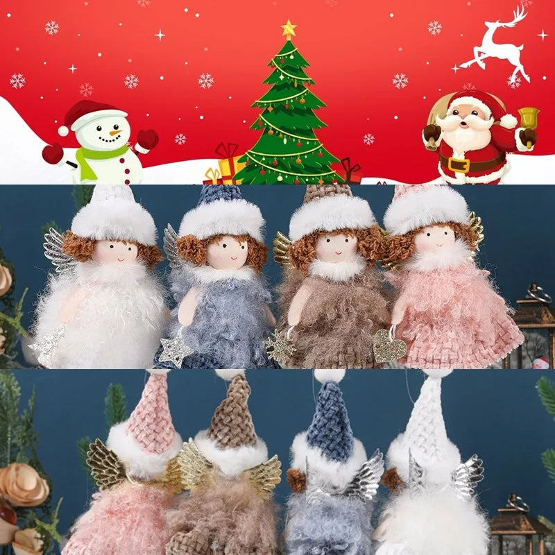 Christmas Decoration 2025 Christmas Tree Angel Hanging Pendants Hanging Ornaments Cute Angel Xmas Supplies Navidad Decor