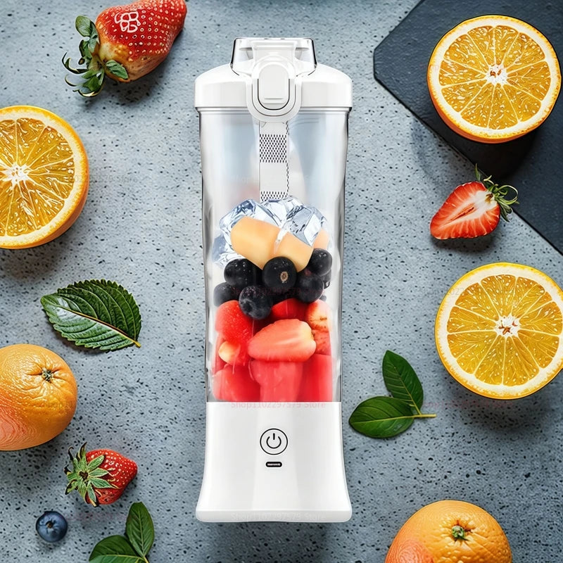 Portable Mixer Machine Electric Juicer 600ML  Fruit Mixer2000mAh USB Rechargeable Smoothie Mini Blender Multifunction Juicer