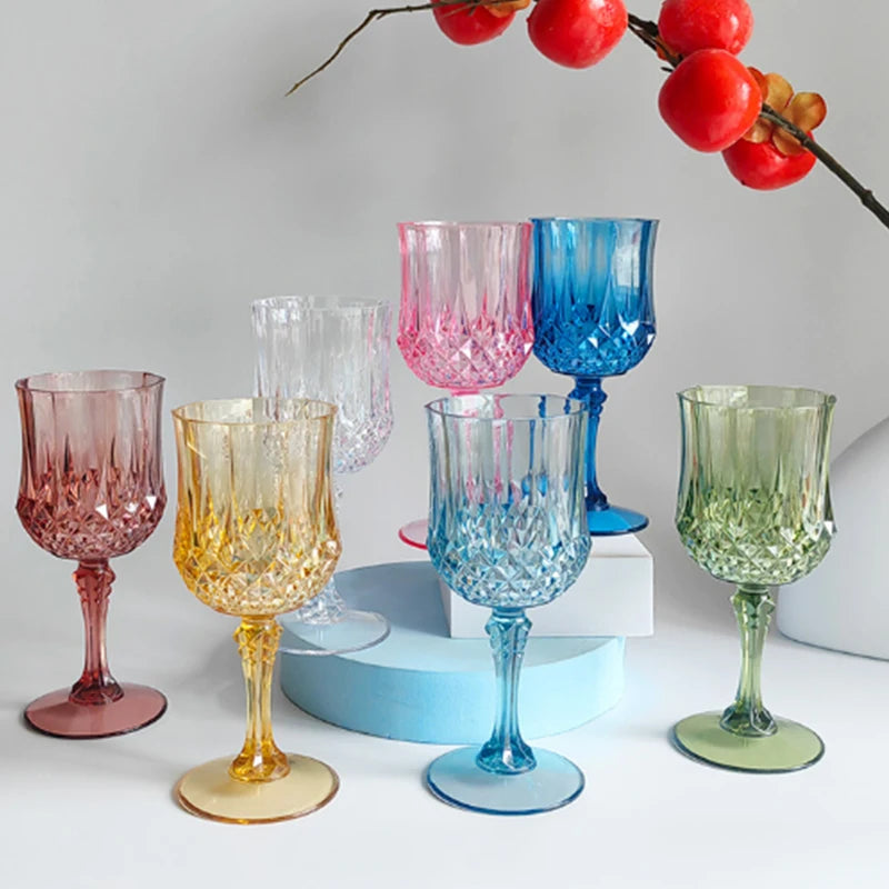 1Pcs Plastic Champagne Flutes Acrylic Champagne Glasses Wine Cups
