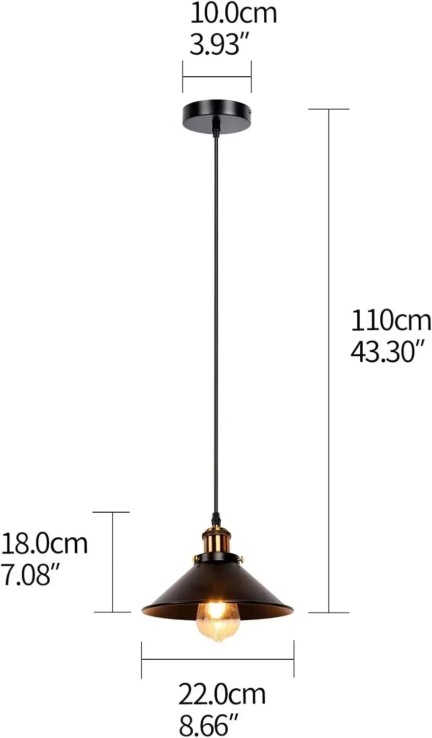 Newrays 3 Pack Industrial Retro Black Iron Kitchen Restaurant Bar Balcony Hanging Pendant Light