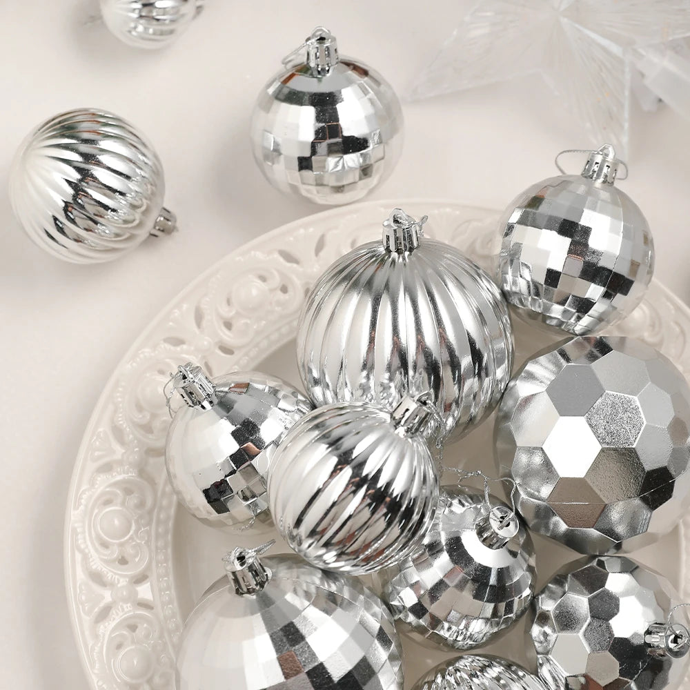 30Pcs Christmas Balls 4-8CM Hanging Ball Christmas Tree Pendant Ornaments for Home Party Decor 2026 New Year Navidad Accessories