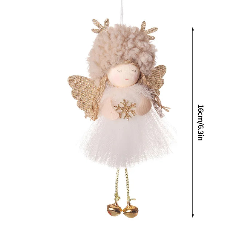 Christmas Decoration 2025 Christmas Tree Angel Hanging Pendants Hanging Ornaments Cute Angel Xmas Supplies Navidad Decor