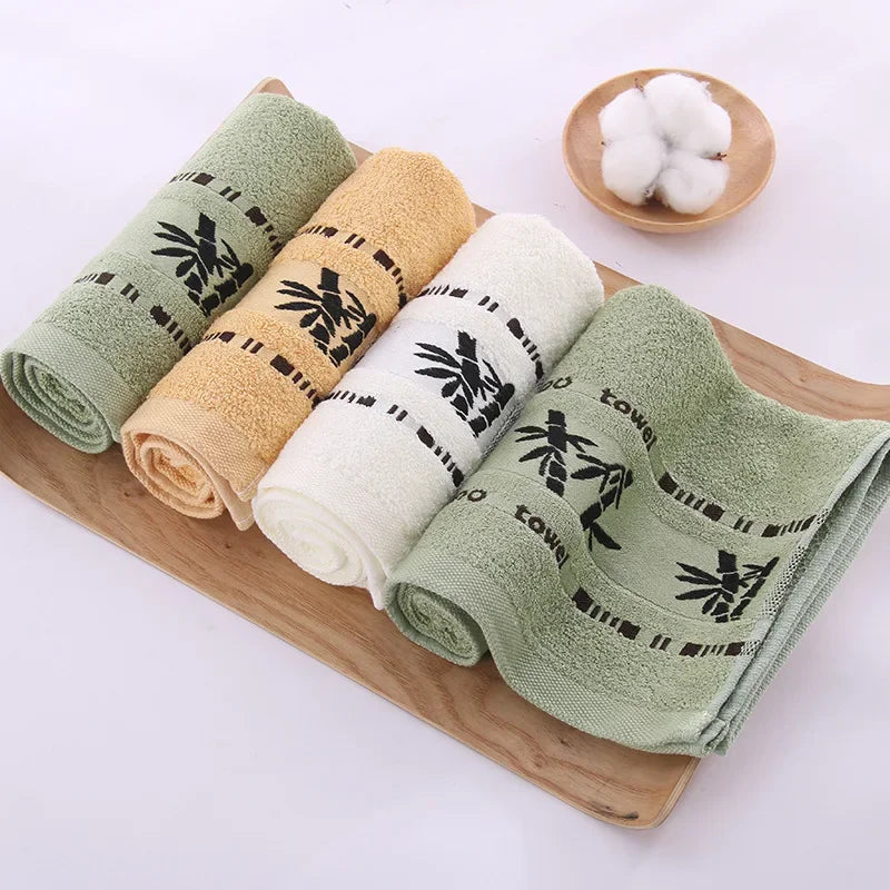 2pcs/Set Bamboo Fiber Towels Sets Home Bath Towels Adults Face Towel Thick Absorbent Luxury Bathroom Towels